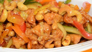 Chicken Cashew Nut Salad || How to make restaurant style cashew nut salad at home||