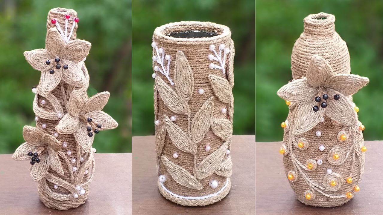 3 Jute Rope Bottle Decoration Ideas