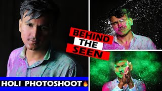 😃Creative Happy Holi Special Photoshoot / photography Vlog BTS - holi photography ideas screenshot 4