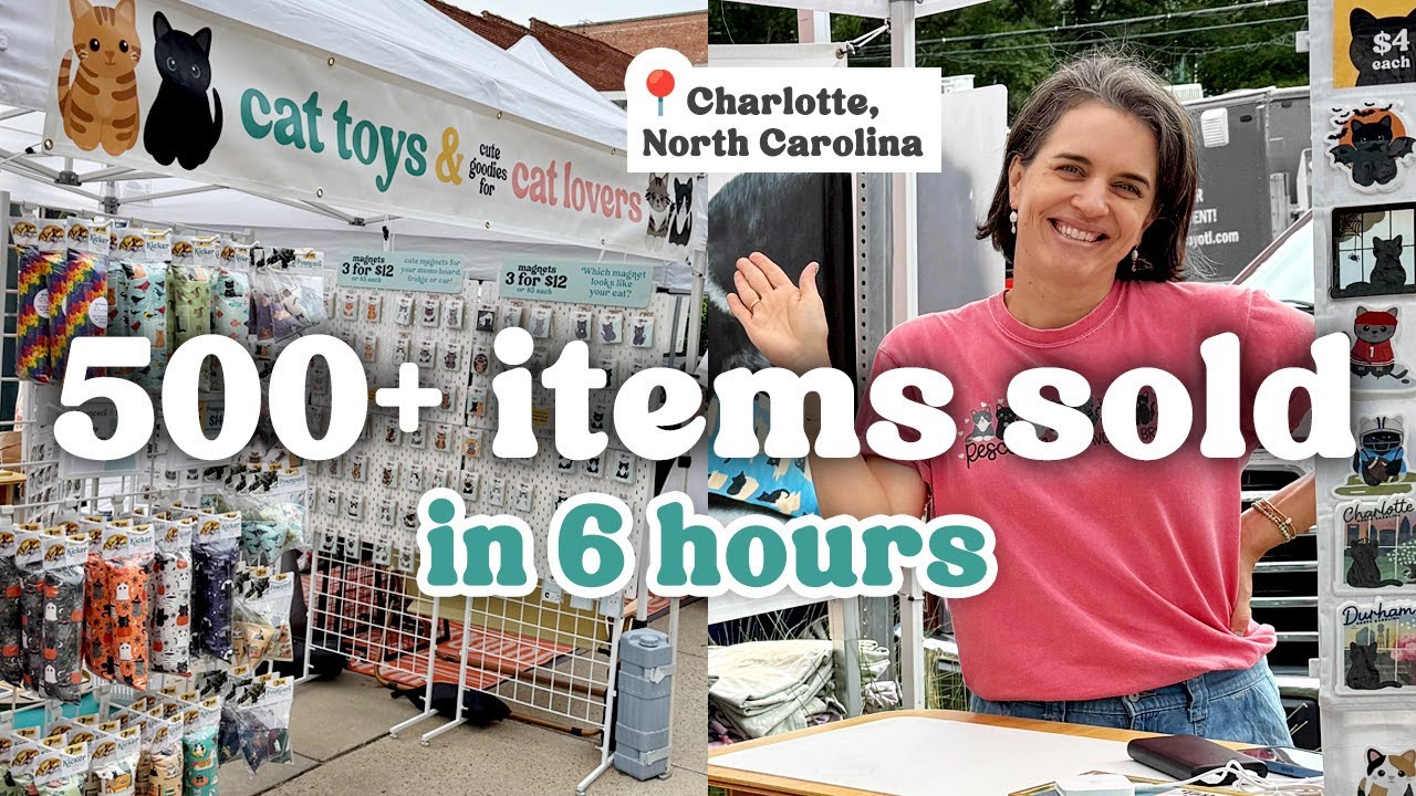Front Porch Sundays market vlog 🐈‍⬛ 🐈 Charlotte, North Carolina outdoor small business market