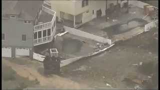 Hurricane Sandy aftermath - Raw from Long Beach Island NJ