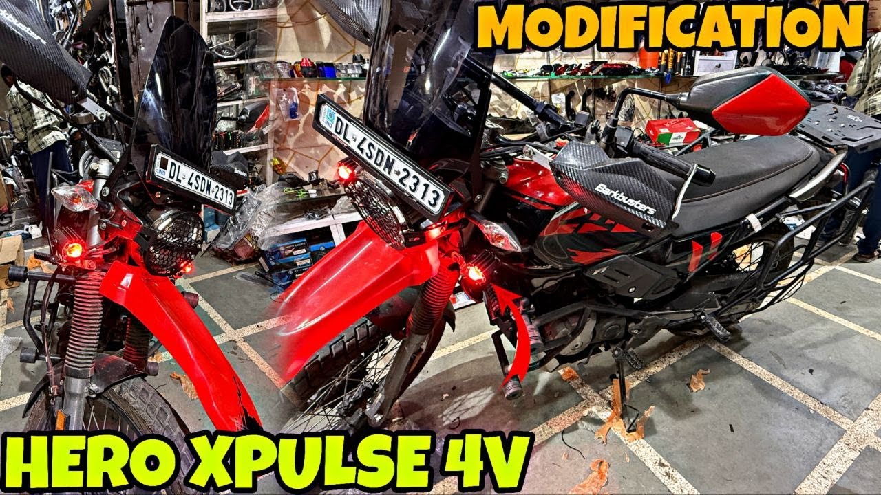 HERO XPULSE 200 4V Red Beast | Simple se bnaya Unique Modification ...