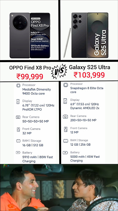 OPPO Find X8 Pro VS Galaxy S25 Ultra Phone Comparison #oppofindx8pro #phone #samsunggalaxys25ultra