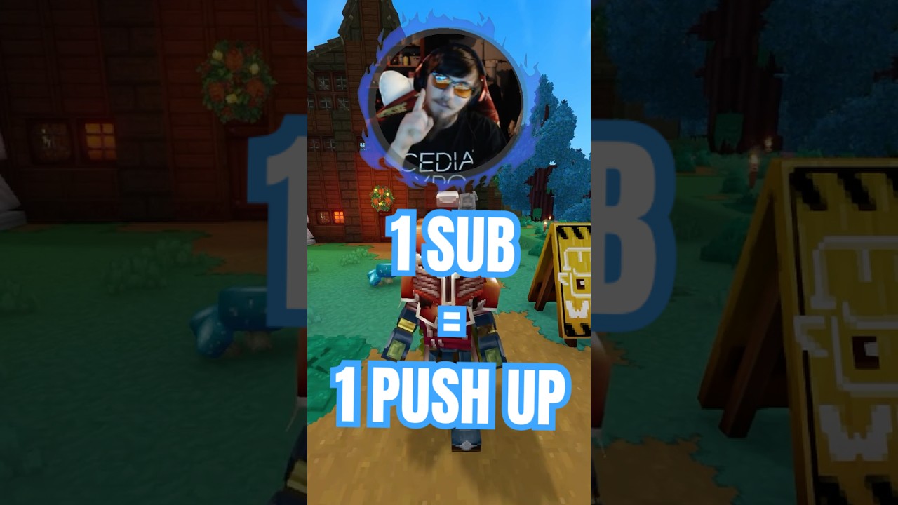 За каждого подписчика Hytale я делаю 1 отжимание!