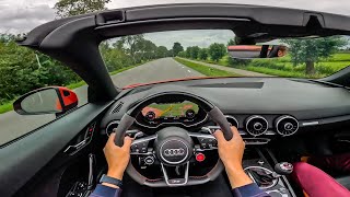 Audi TT-RS Roadster with Sport Exhaust - POV TEST DRIVE With Tunnels! Pure 5 Cylinder Sound