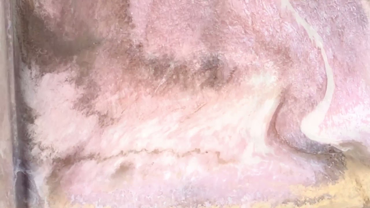 Pink marble and antique gold flower bud vase