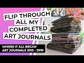 Mixed Media Art Journal Flip Through | Talking