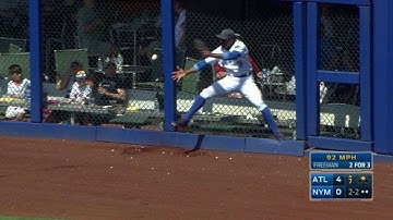 ATL@NYM: Freeman lines an RBI double to the wall
