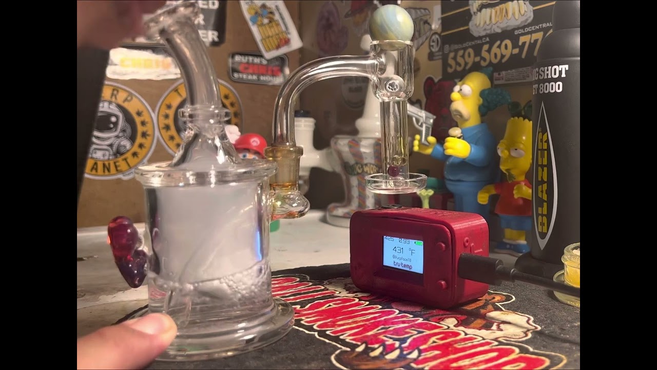 7ten Clear Mini Rig with Temple Quartz Terp Slurper XL Barrel