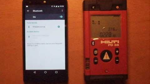 Connecting Hilti PD-38 to ImageMeter Android app