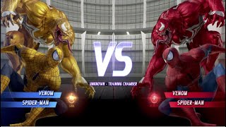 Yellow Spiderman and Venom vs Spiderman and Red Venom  MARVEL VS. CAPCOM: INFINITE