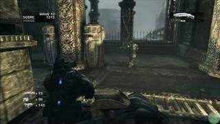 Gears of War 2 Xbox 360 Gameplay - Horde Ruins