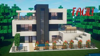 ✓Cómo hacer una casa MODERNA en Minecraft? (FÁCIL Y RÁPIDO) (#4) - YouTube
