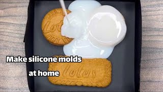 How to make silicone molds | make silicone mold of nutella & lotus biscuits