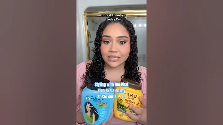 Trying Brazilian #haircare for the first time!🩵 #curlyhairtips #curlyhairroutine #skalamaiscachos