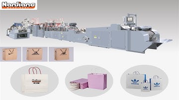 Sheet Fed Paper Bag Making Machine with twisted / flat handles
