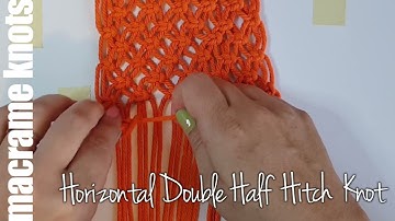 How to make a horizontal double half hitch knot | Macramé Knots