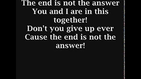 Three Days Grace -  The End Is Not The Answer (Lyrics)