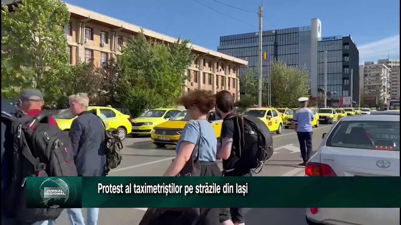 Protest al taximetriștilor pe străzile din Iași