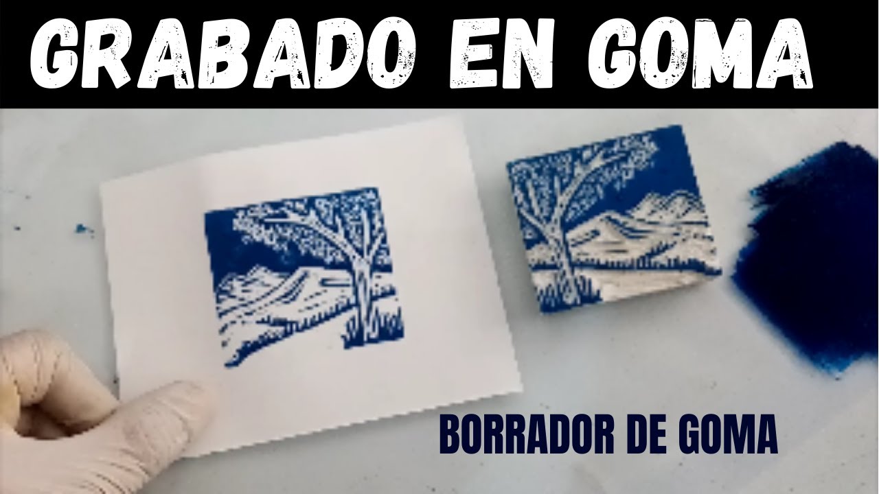 grabado en goma de borrador | grabado casero