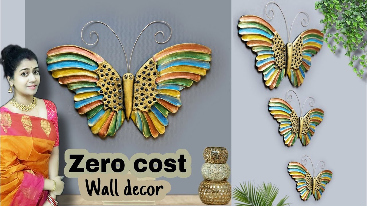 3D Metal Look 🦋 Butterfly Wall hanging | wall decoration ideas