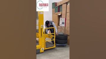 How to load and unload tires into/from a shippping container easily #mobileconveyor