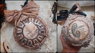 Vintage Christmas bauble ♡☆♡Decoupage tutorial