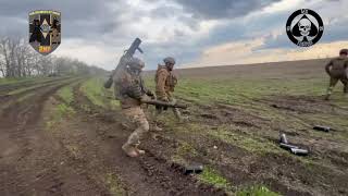 Ukraine - XX.04.2023. Ukrainian Combat Group Kurt & Company Shelling Russian Trench Position.