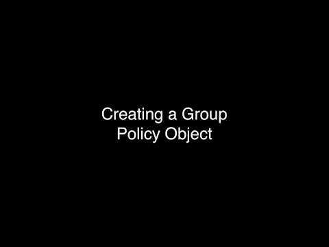 Creating a Group Policy Object on Server 2016