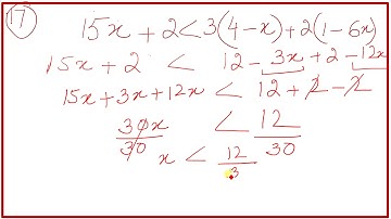 Applied Math 1010:Chapter 1 :Lesson 38: Linear Inequalities in one variable: Q(17,18)