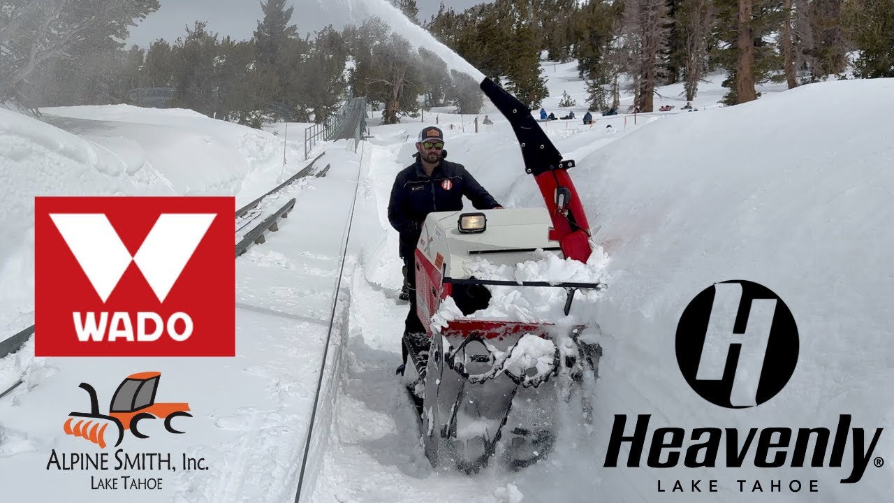 WADO 45hp Snowblower DEEP SNOW at Heavenly Ski Resort's Mountain Coaster