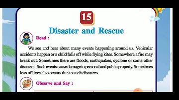 GSEB STD 5 EVS ENVIRONMENT AROUND US CHAPTER 15 DISASTER AND RESCUE