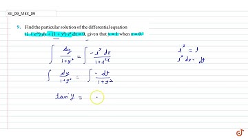 Find the particular solution of the differential equation `(1 + e^(2x)) dy + (1 + y^2) e^x dx = ...
