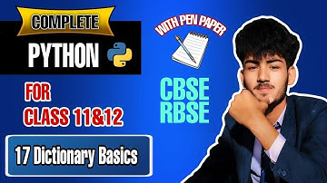 Python Lecture 17 – Dictionary Basics Explained In Hindi | RBSE, CBSE | 🔥 Nextera Tech 🔥
