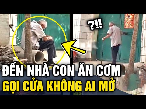 Video Xót xa cụ ông chống gậy 'ĐẾN NHÀ CON ĂN CƠM' chờ mãi... - youtube