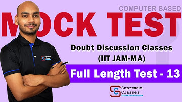 Mock Test-13 IIT JAM MA | Doubt Discussion | Mission 50 | Joint All India Free Mock Test on 25 Dec