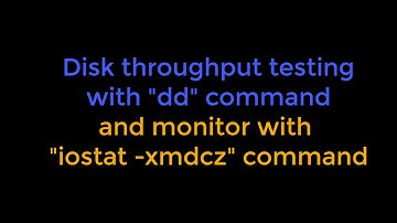 Disk throughput testing with "dd" command