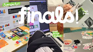 uni finals vlog 💻 macbook unboxing, my most sleep deprived era, design student, book making