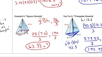 9-5 Solving Volume Problems