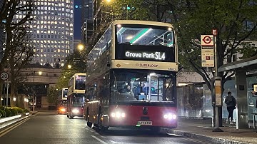 FRV. Go Ahead London Superloop Route SL4. Grove Park - Canary Wharf. BYD BD11 EBD62 (LF74 TVZ)