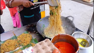 Opens Before Dawn! 5AM Fried Noodles Cooking Skills - Indonesian Street Food