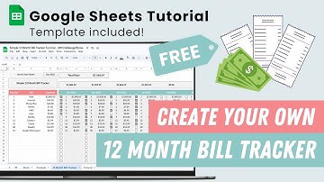How to make a Simple 12 Month Bill Tracker in Google Sheets - FREE Tutorial