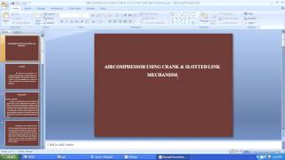 IEEE 2014 MECHANICAL AIRCOMPRESSOR USING CRANK & SLOTTED LINK MECHANISM