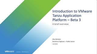 Overview of VMware Tanzu Application Platform Beta 3