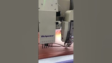 Richpeace Punching Perforation Sewing CNC Stitch machine for Auto interiors 缝纫机 冲孔机 car upholstery