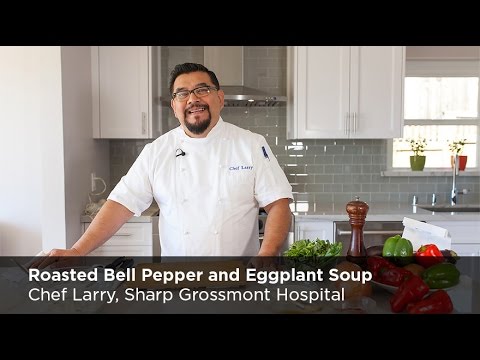 Chef Larry's Roasted Bell Pepper & Eggplant Soup