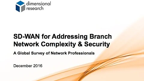 Secure & Streamline Branch Networks with SD-WAN