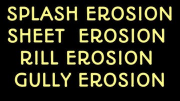 SPLASH SHEET RILL GULLY EROSIONS   (SOIL EROSIONS ) IMPORTANT FOR UPSC/SSC/RAS/PCS 2024-25/NCERT