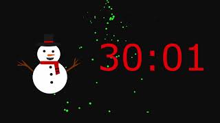 40 Minute Countdown Timer| 40 Minute Christmas Timer| Snowman| Animated Bubbles| Merry Christmas
