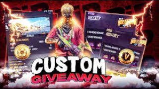 FREEFIRE LIVE INDIA 🇮🇳❤️ AAJJAO GUYS SAREY KE SAREY VAILOG AJJAO JALDI CUSTOM GIVEAWAY KAREY